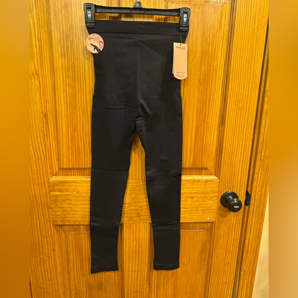 NWT Shapermint Essentials Black High Wasted Shaping Leggings, Small #42075